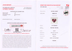 Natural Umbalite  Heart Garnets (2.13 cts , 2.24 cts)