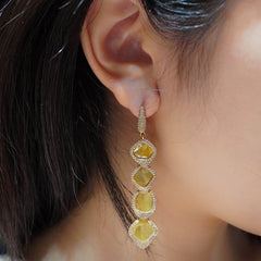 Diamond Slice Earrings