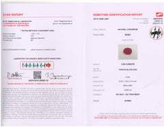 No Heat Burma Pigeon Blood Ruby (3.04 Cts)