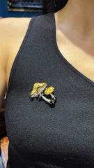 Natural Diamond & Sapphire Brooch