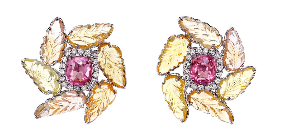 Blossom Glow Spinel Sapphire Earrings