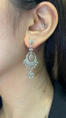 White Diamond Chandelier Earrings