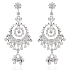 White Diamond Chandelier Earrings