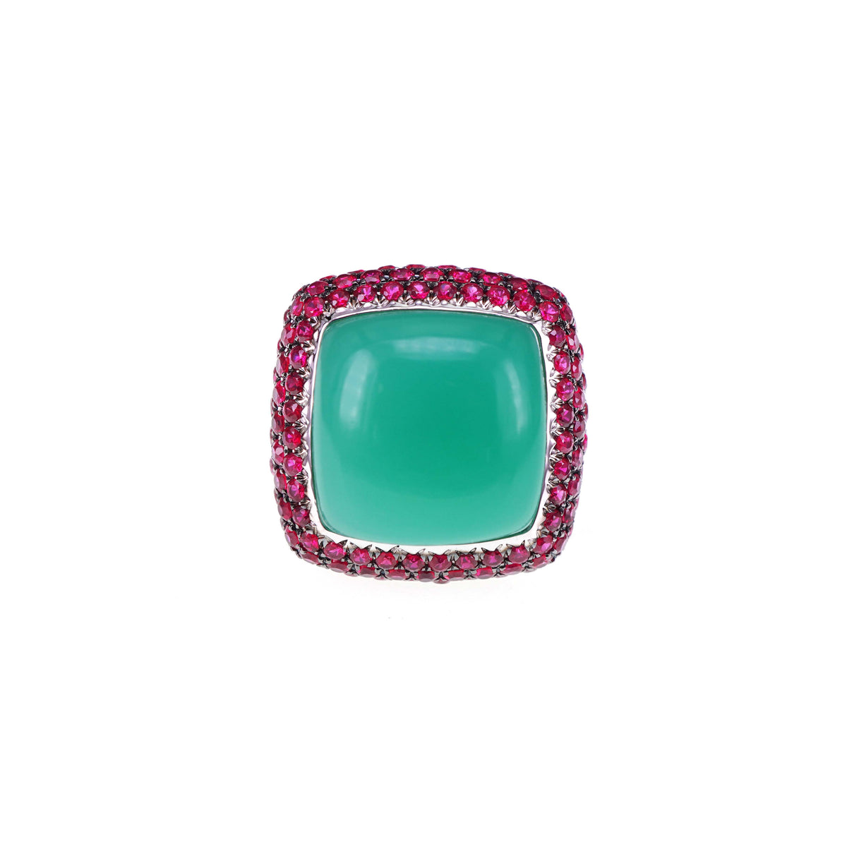 Chrysoprase Ruby Ring