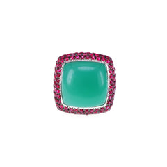 Chrysoprase Ruby Ring