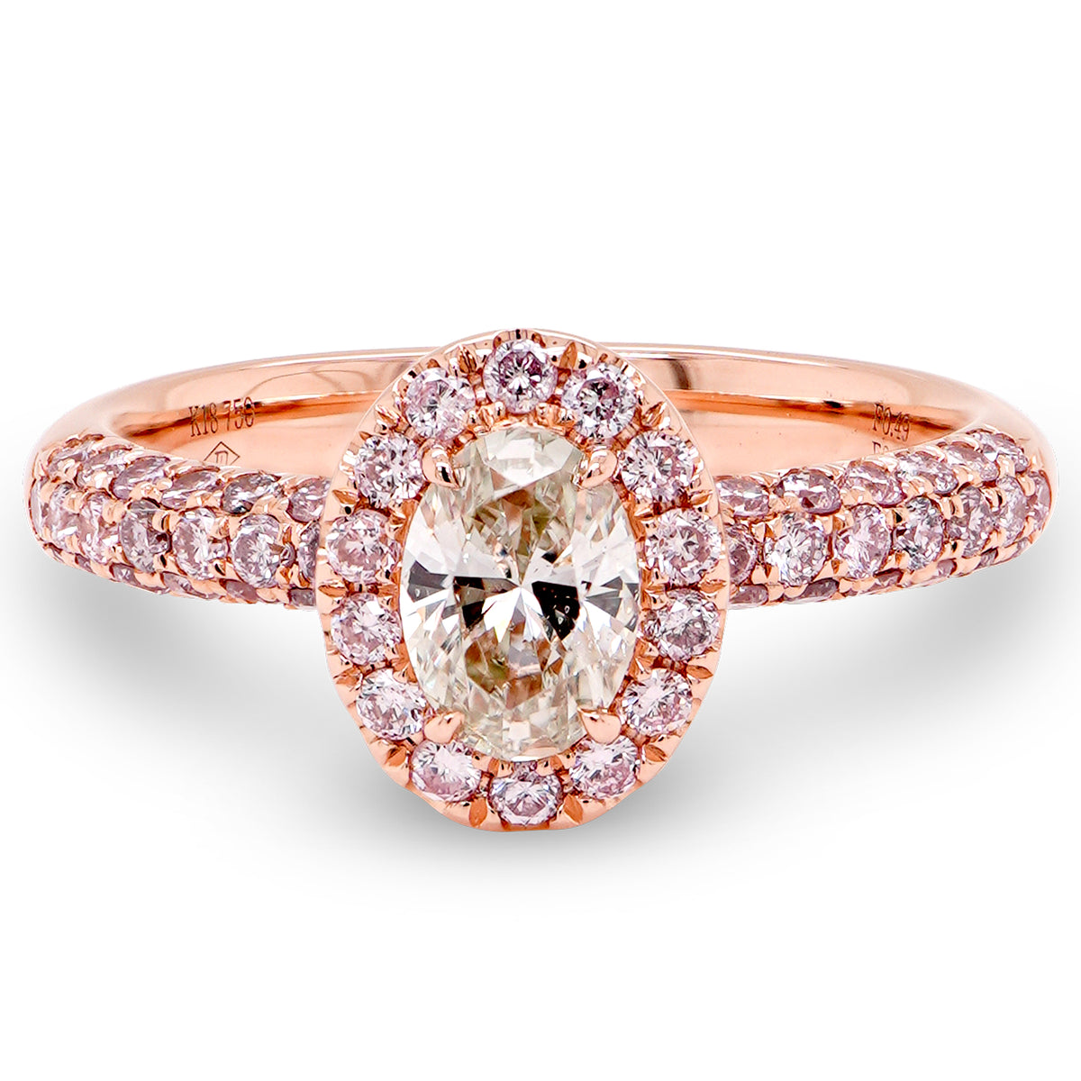 Pink and Yellow Diamond Ring