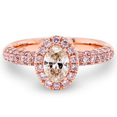 Pink and Yellow Diamond Ring