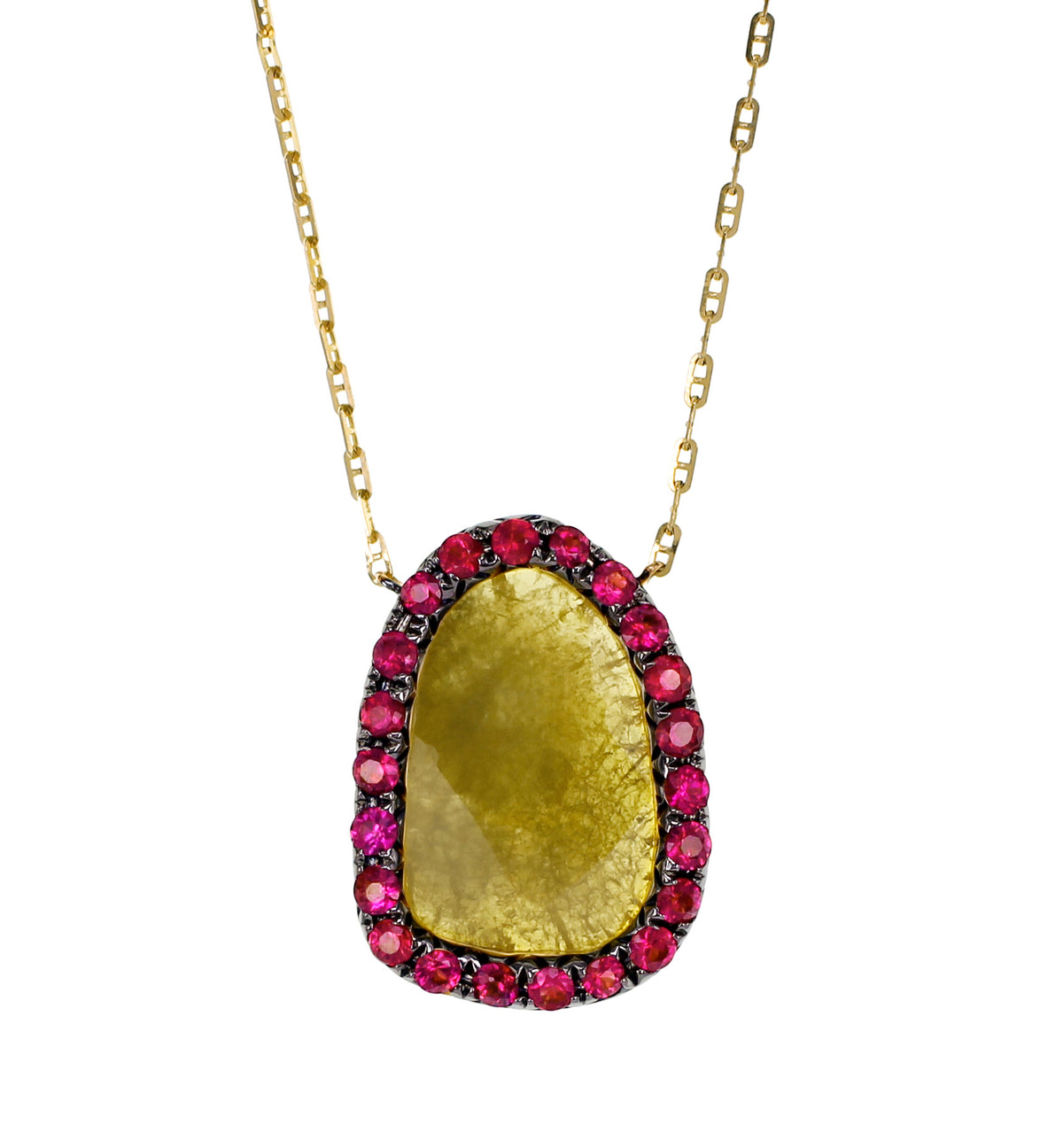 Ruby &  Slice Diamond Necklace
