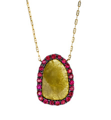 Ruby &  Slice Diamond Necklace