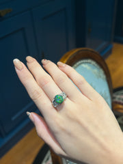 Opal Diamond Knot Ring