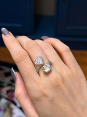 Rough Octahedron Diamond Promise Ring