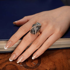 Grey Raw Diamond Ring