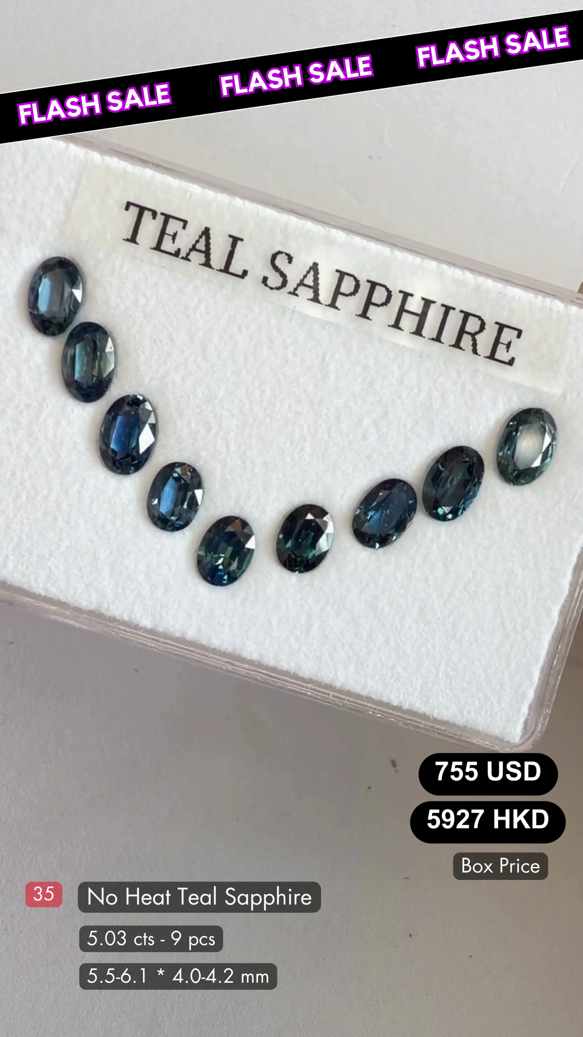 No Heat Teal Sapphire Deal (5.03 cts)