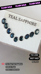 No Heat Teal Sapphire Deal (5.03 cts)