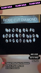 Natural White Rose Cut Diamond Deal (0.78 cts)