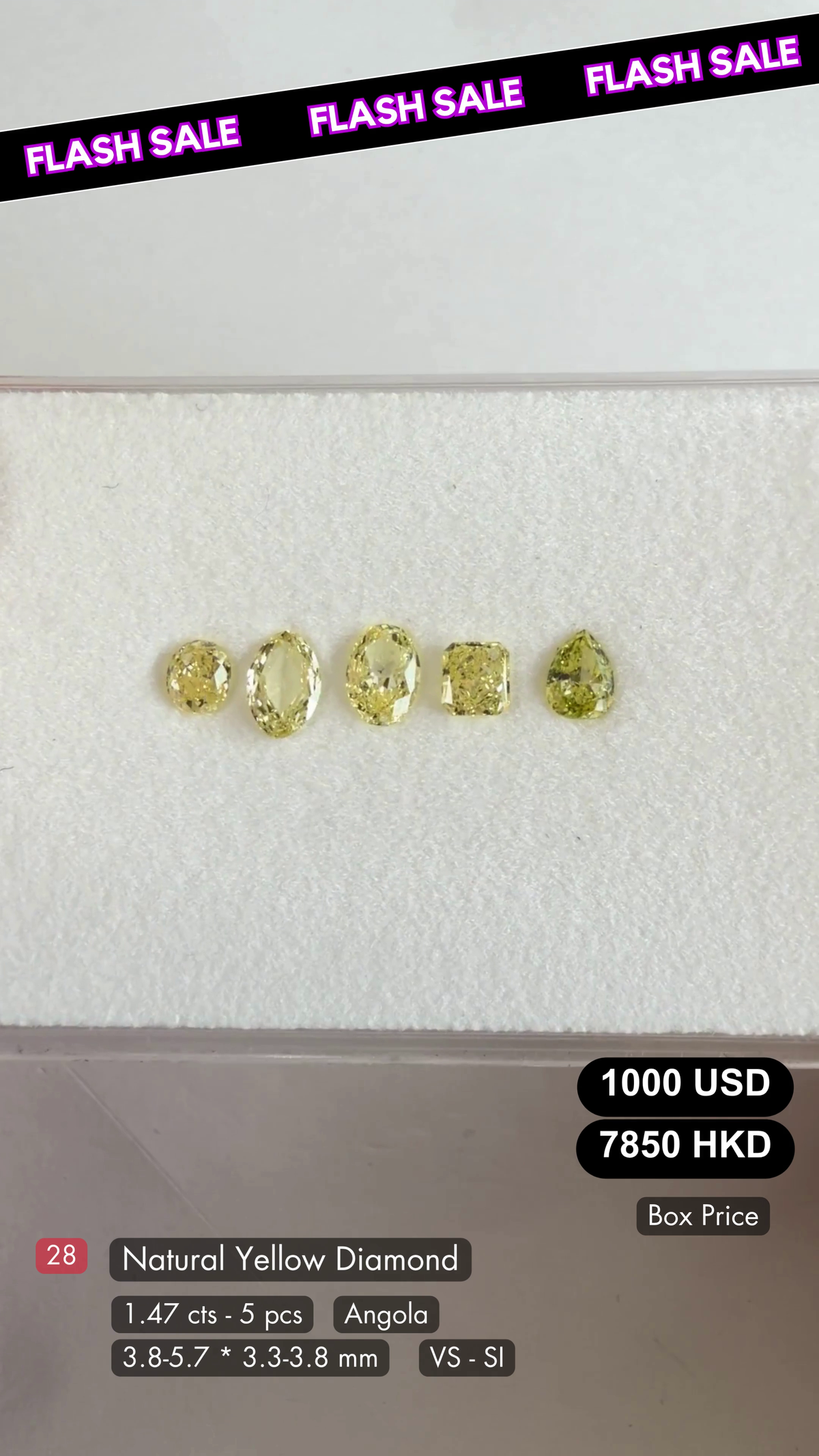 Natural Yellow Diamond Deal (1.47 cts)